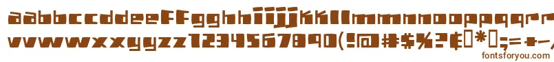 Шрифт Pizzabot – коричневые шрифты на белом фоне