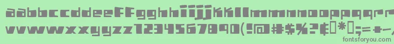 Pizzabot Font – Gray Fonts on Green Background