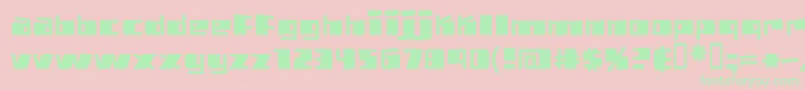 Pizzabot Font – Green Fonts on Pink Background