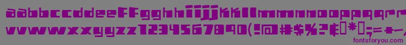 Pizzabot-fontti – violetit fontit harmaalla taustalla