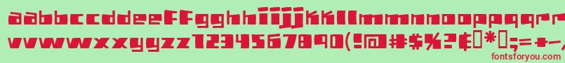 Pizzabot Font – Red Fonts on Green Background