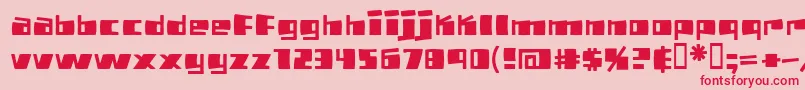 Pizzabot Font – Red Fonts on Pink Background