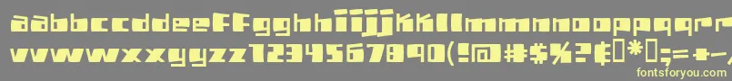 Pizzabot Font – Yellow Fonts on Gray Background