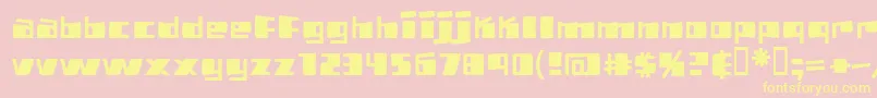 Pizzabot Font – Yellow Fonts on Pink Background