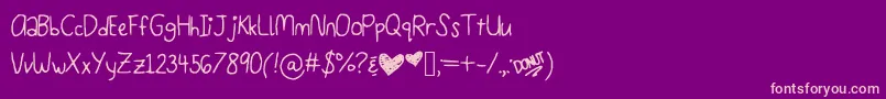 CreamDonut Font – Pink Fonts on Purple Background