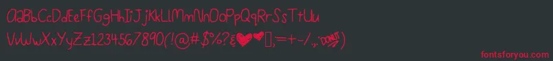 CreamDonut Font – Red Fonts on Black Background