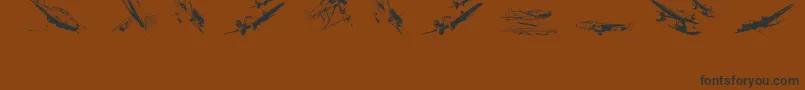 Wariiwarplanes Font – Black Fonts on Brown Background