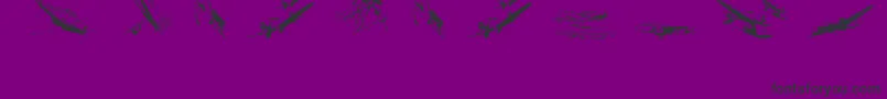 Wariiwarplanes Font – Black Fonts on Purple Background