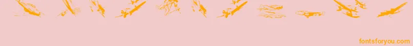Wariiwarplanes Font – Orange Fonts on Pink Background