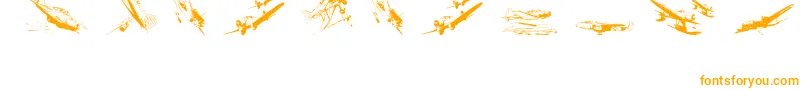 Weitere Informationen zur Wariiwarplanes-Schriftart Wariiwarplanes-Schriftart – Orangefarbene Schriften auf weißem Hintergrund