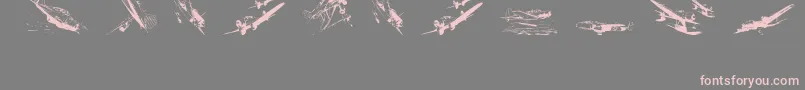 Wariiwarplanes Font – Pink Fonts on Gray Background
