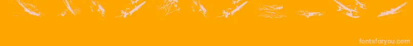 Wariiwarplanes Font – Pink Fonts on Orange Background