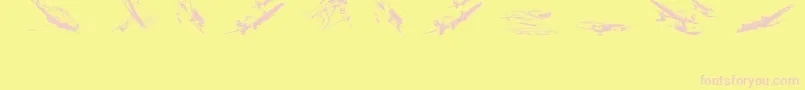 Wariiwarplanes Font – Pink Fonts on Yellow Background
