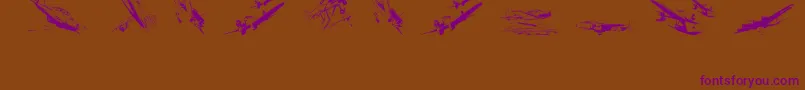 Wariiwarplanes Font – Purple Fonts on Brown Background