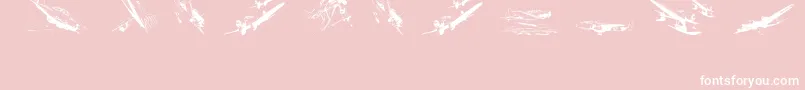 Wariiwarplanes Font – White Fonts on Pink Background