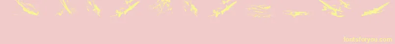 Wariiwarplanes Font – Yellow Fonts on Pink Background
