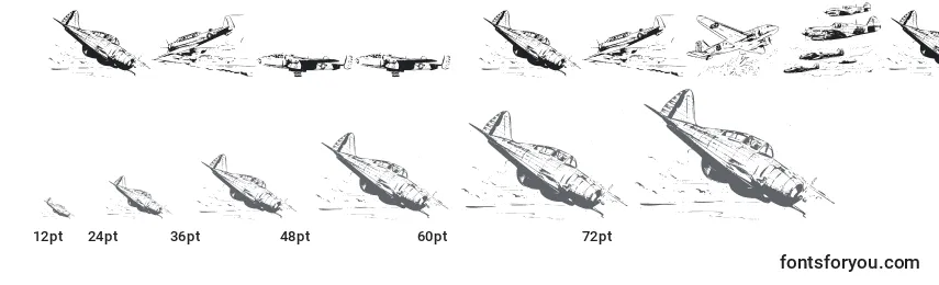Размеры шрифта Wariiwarplanes