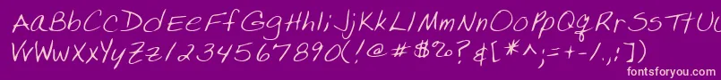 Lehn224 Font – Pink Fonts on Purple Background