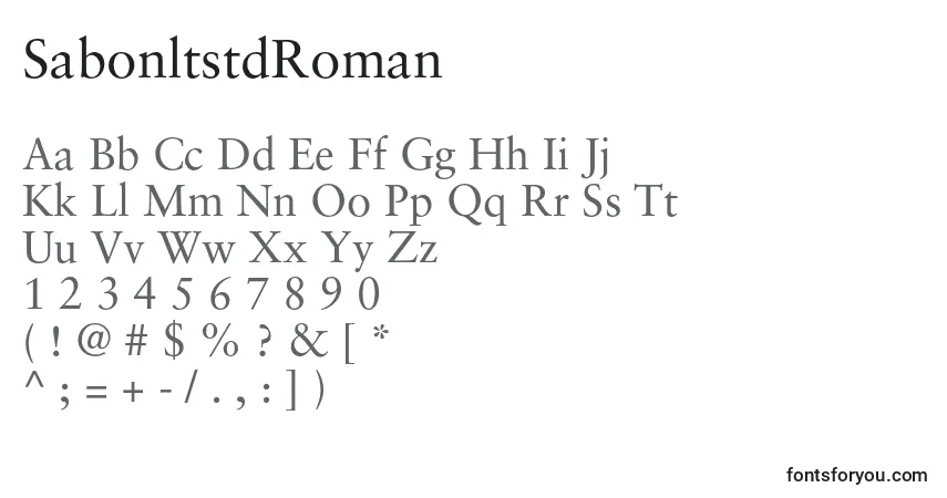 SabonltstdRoman-fontti – aakkoset, numerot, erikoismerkit