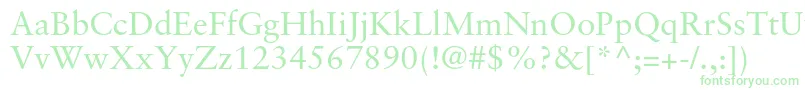 SabonltstdRoman Font – Green Fonts on White Background