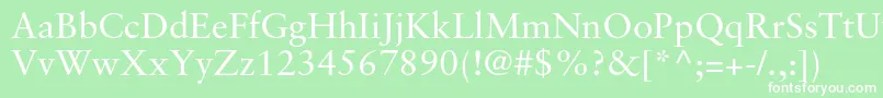 SabonltstdRoman Font – White Fonts on Green Background