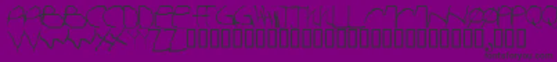 Шрифт IThinkImTurningJapanese – чёрные шрифты на фиолетовом фоне