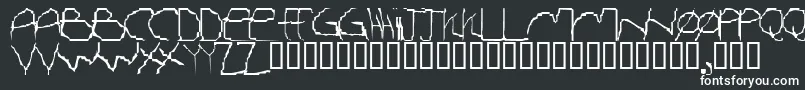 IThinkImTurningJapanese-fontti – valkoiset fontit mustalla taustalla