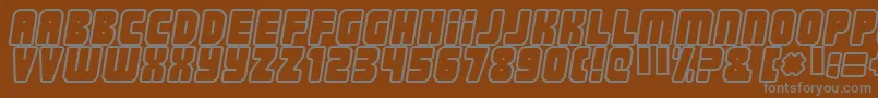 Шрифт Nonstop Italic – серые шрифты на коричневом фоне