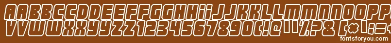 フォントNonstop Italic – 茶色の背景に白い文字