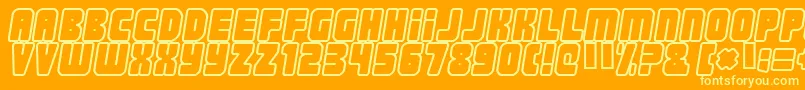 Nonstop Italic Font – Yellow Fonts on Orange Background