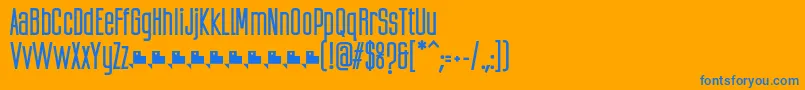 UbicadaBoldFfp Font – Blue Fonts on Orange Background