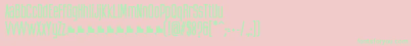 UbicadaBoldFfp Font – Green Fonts on Pink Background