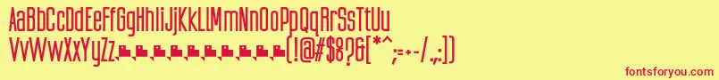 UbicadaBoldFfp Font – Red Fonts on Yellow Background