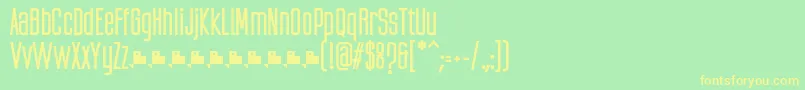 UbicadaBoldFfp Font – Yellow Fonts on Green Background