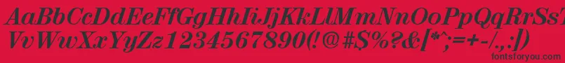 ValenciaBoldita Font – Black Fonts on Red Background