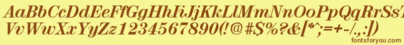 ValenciaBoldita Font – Brown Fonts on Yellow Background