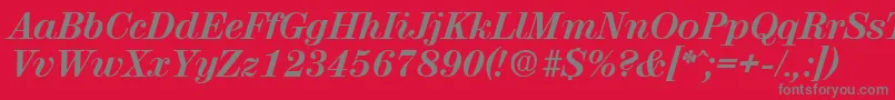 ValenciaBoldita Font – Gray Fonts on Red Background