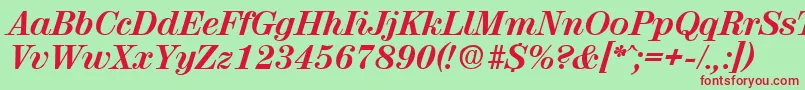 ValenciaBoldita Font – Red Fonts on Green Background