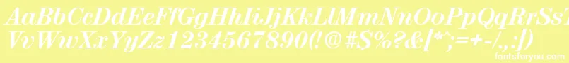 ValenciaBoldita Font – White Fonts on Yellow Background