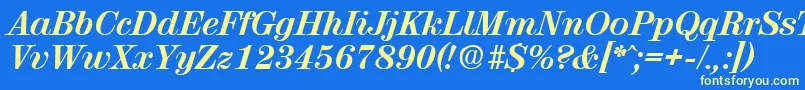 ValenciaBoldita Font – Yellow Fonts on Blue Background