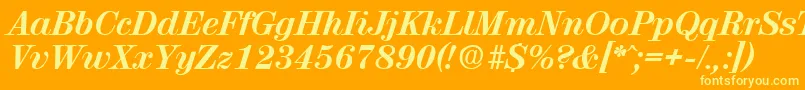 ValenciaBoldita Font – Yellow Fonts on Orange Background