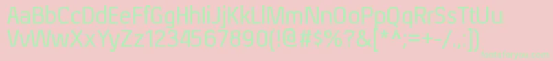 XenurgRegular Font – Green Fonts on Pink Background