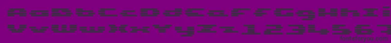 UpTinyLcdFourDecoh Font – Black Fonts on Purple Background