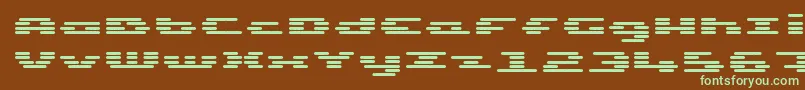 Шрифт UpTinyLcdFourDecoh – зелёные шрифты на коричневом фоне