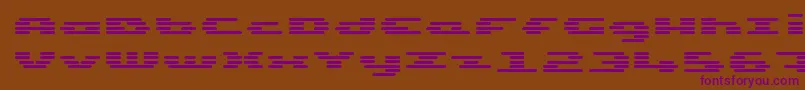 Шрифт UpTinyLcdFourDecoh – фиолетовые шрифты на коричневом фоне