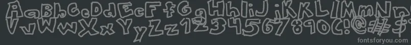 ThisFontLooksAwesome-Schriftart – Graue Schriften auf schwarzem Hintergrund