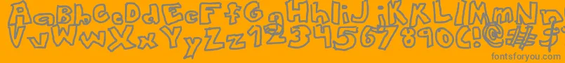 ThisFontLooksAwesome Font – Gray Fonts on Orange Background