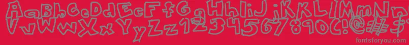 ThisFontLooksAwesome Font – Gray Fonts on Red Background