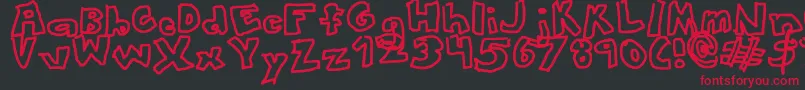 ThisFontLooksAwesome Font – Red Fonts on Black Background