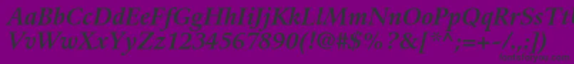 GuardiltstdBolditalic Font – Black Fonts on Purple Background